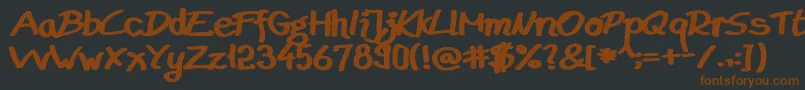 BudapestMarkets Font – Brown Fonts on Black Background