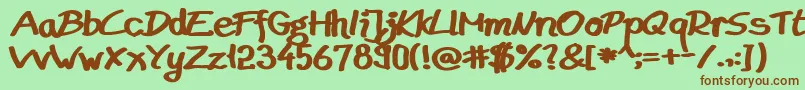 BudapestMarkets Font – Brown Fonts on Green Background