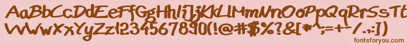 BudapestMarkets Font – Brown Fonts on Pink Background