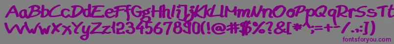 BudapestMarkets Font – Purple Fonts on Gray Background