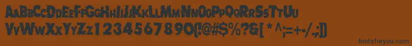 Badlychipped66RegularTtcon Font – Black Fonts on Brown Background