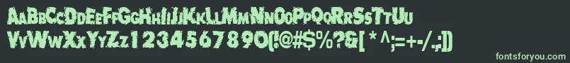 Badlychipped66RegularTtcon Font – Green Fonts on Black Background