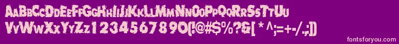 Badlychipped66RegularTtcon Font – Pink Fonts on Purple Background