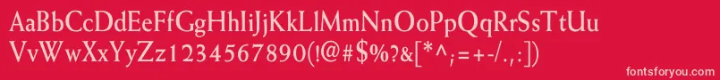WeissBoldTh Font – Pink Fonts on Red Background
