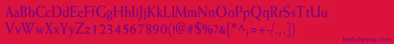 WeissBoldTh Font – Purple Fonts on Red Background