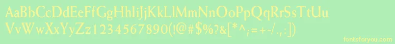 WeissBoldTh Font – Yellow Fonts on Green Background
