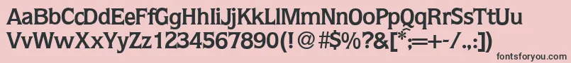 Q853FlareBold-Schriftart – Schwarze Schriften auf rosa Hintergrund