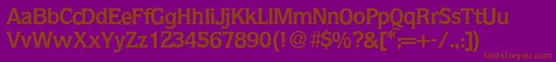 Q853FlareBold-fontti – ruskeat fontit violetilla taustalla