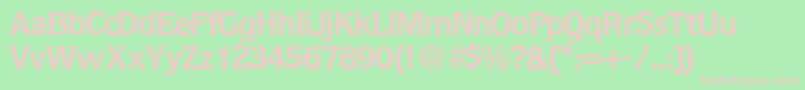 Q853FlareBold Font – Pink Fonts on Green Background