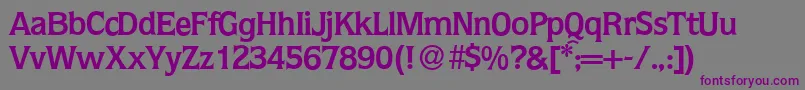 Q853FlareBold Font – Purple Fonts on Gray Background