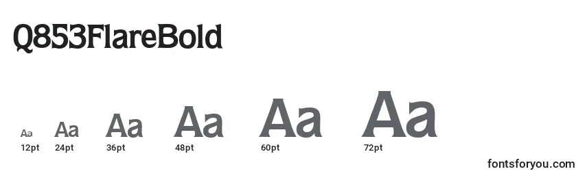Q853FlareBold Font Sizes
