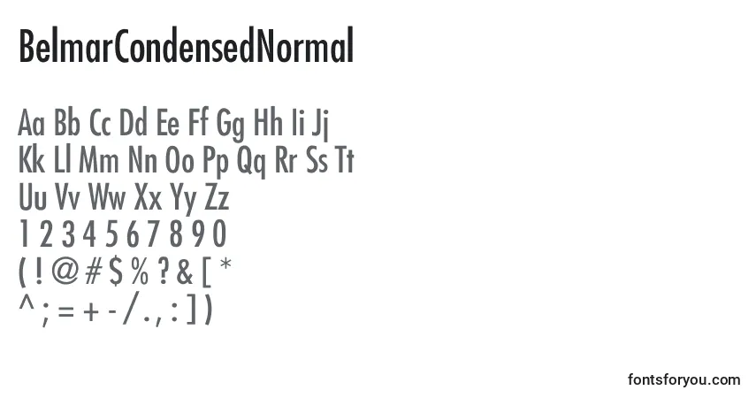 Czcionka BelmarCondensedNormal – alfabet, cyfry, specjalne znaki