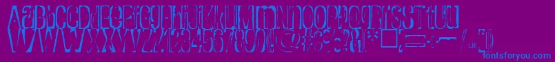 RaptureRegular Font – Blue Fonts on Purple Background
