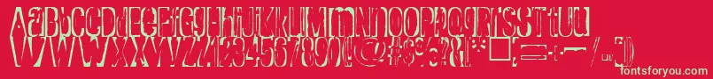 RaptureRegular Font – Green Fonts on Red Background
