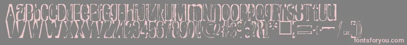 RaptureRegular-Schriftart – Rosa Schriften auf grauem Hintergrund