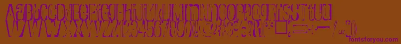 RaptureRegular Font – Purple Fonts on Brown Background