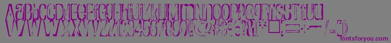 RaptureRegular-Schriftart – Violette Schriften auf grauem Hintergrund