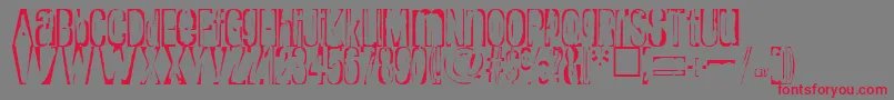 RaptureRegular Font – Red Fonts on Gray Background