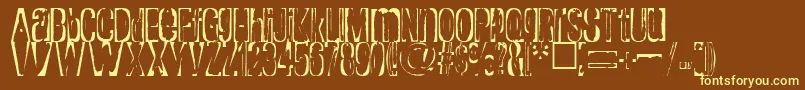 RaptureRegular Font – Yellow Fonts on Brown Background