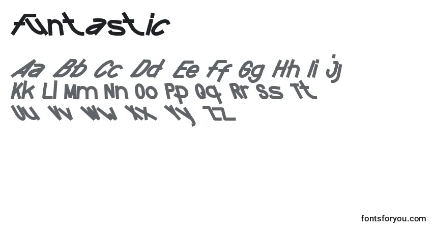 Schriftart Funtastic – Alphabet, Zahlen, spezielle Symbole