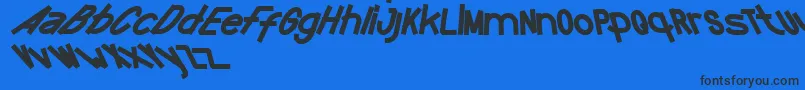 Funtastic Font – Black Fonts on Blue Background