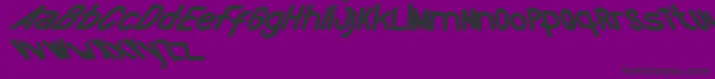 Funtastic-Schriftart – Schwarze Schriften auf violettem Hintergrund