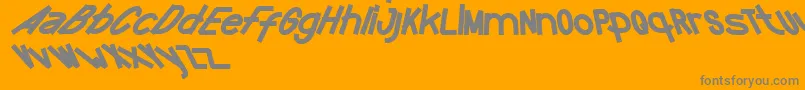 Funtastic-Schriftart – Graue Schriften auf orangefarbenem Hintergrund