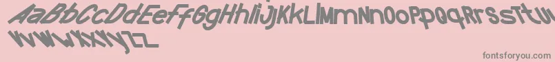 Funtastic Font – Gray Fonts on Pink Background