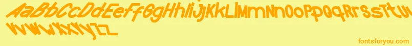 Funtastic Font – Orange Fonts on Yellow Background
