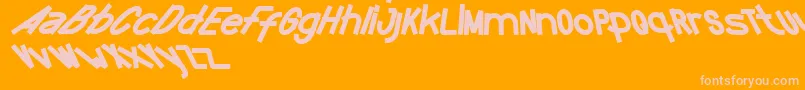 Funtastic Font – Pink Fonts on Orange Background