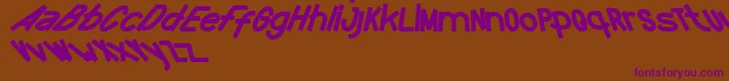 Funtastic Font – Purple Fonts on Brown Background