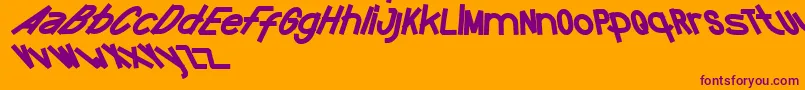 Funtastic Font – Purple Fonts on Orange Background