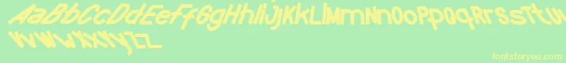 Funtastic Font – Yellow Fonts on Green Background