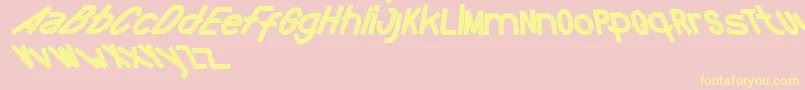 Funtastic Font – Yellow Fonts on Pink Background