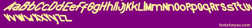 Funtastic Font – Yellow Fonts on Purple Background