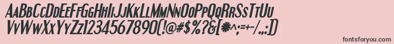 Fonte Engebrechtre ffy – fontes pretas em um fundo rosa