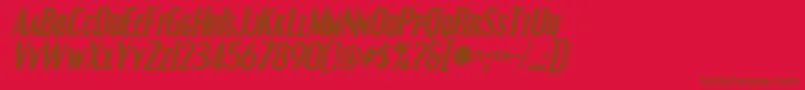 Engebrechtre ffy Font – Brown Fonts on Red Background