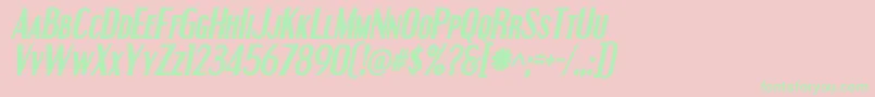 Engebrechtre ffy Font – Green Fonts on Pink Background