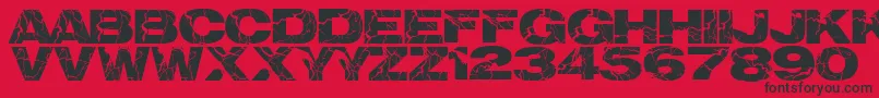 Electrical Font – Black Fonts on Red Background