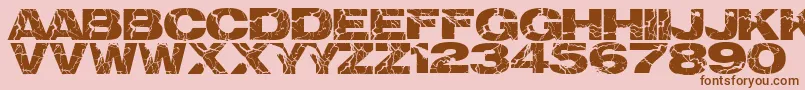 Electrical Font – Brown Fonts on Pink Background