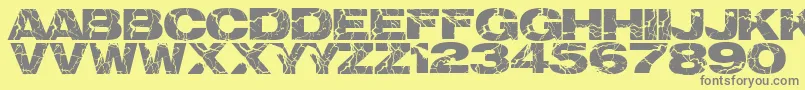 Electrical Font – Gray Fonts on Yellow Background