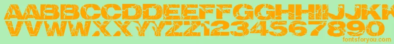 Electrical Font – Orange Fonts on Green Background