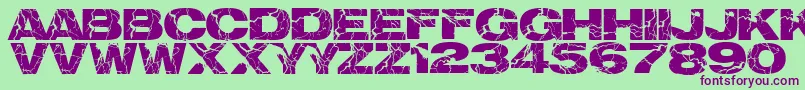 Electrical Font – Purple Fonts on Green Background