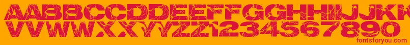 Electrical Font – Red Fonts on Orange Background