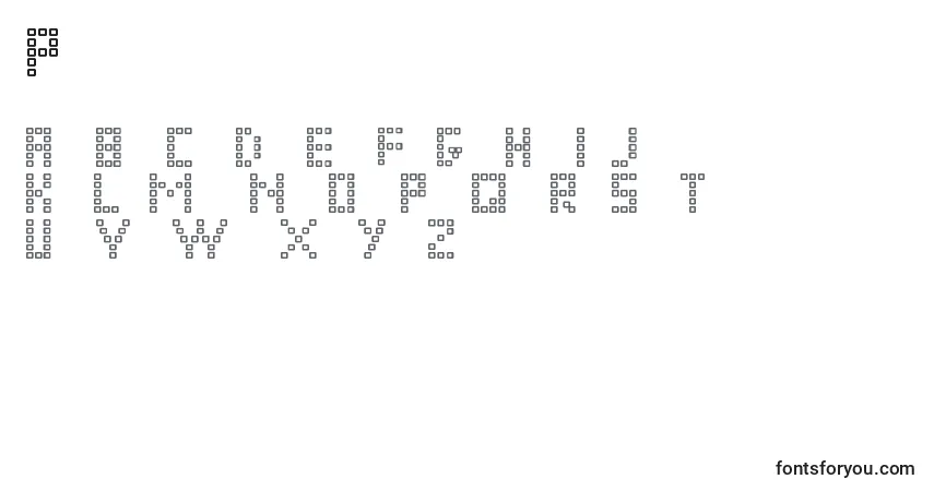 Schriftart Pixelchunker – Alphabet, Zahlen, spezielle Symbole