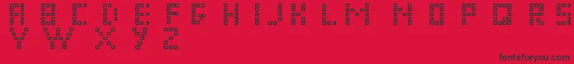 Pixelchunker Font – Black Fonts on Red Background