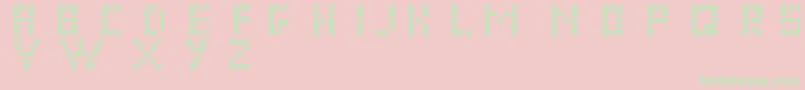 Pixelchunker Font – Green Fonts on Pink Background