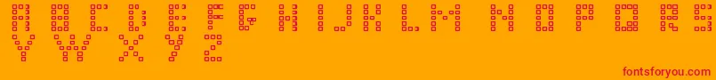 Pixelchunker Font – Red Fonts on Orange Background