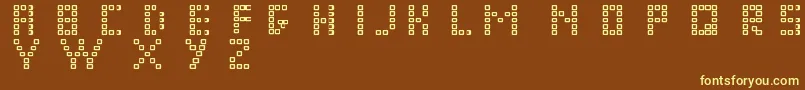 Шрифт Pixelchunker – жёлтые шрифты на коричневом фоне