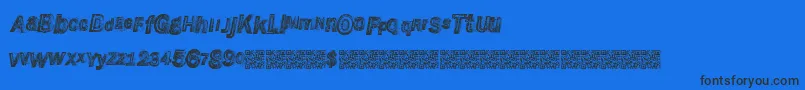 Wreckingbawl Font – Black Fonts on Blue Background